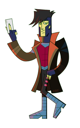Trenton cosplaying as Gambit from X-Men